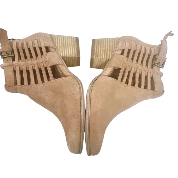 Sole Society women's tan suede strappy ankle booties size 7 - Picture 5 of 13